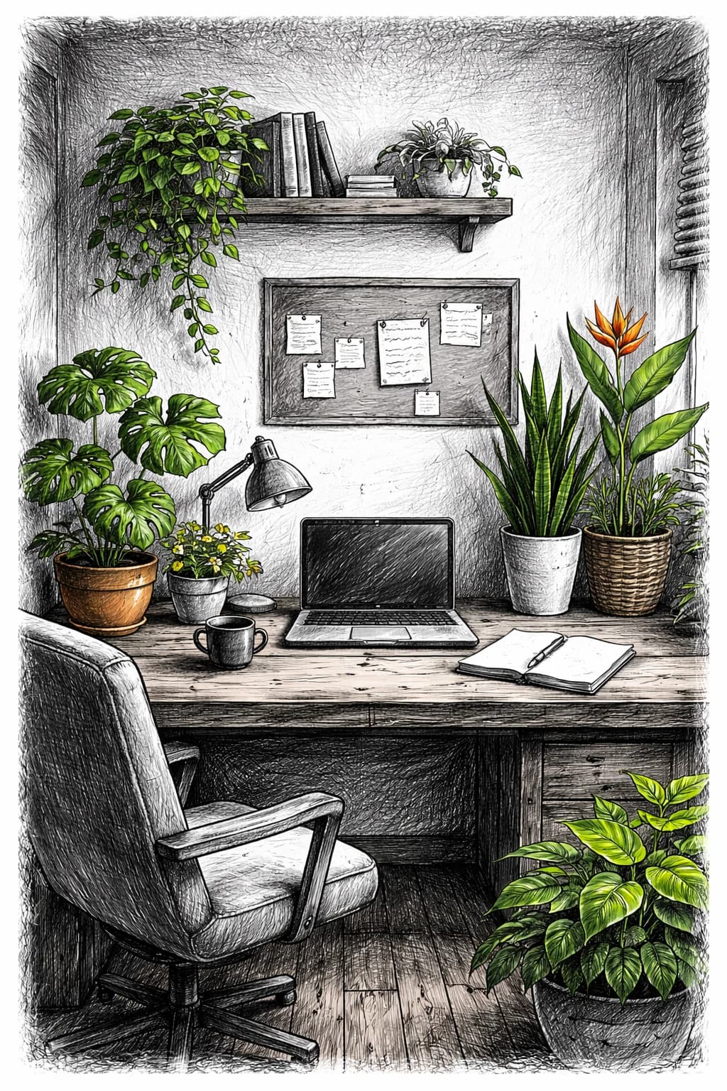 Modern office workspace